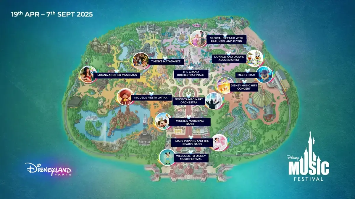 Disney music festival map