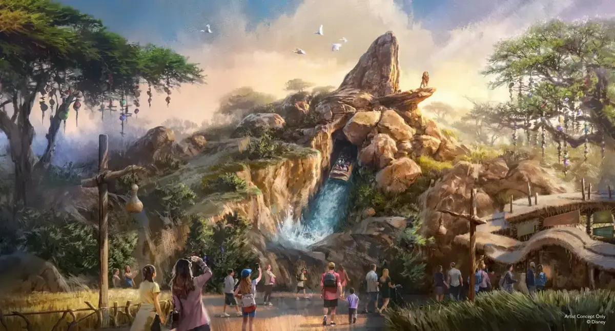 Arte conceptual de la futura atracción del Rey León en Disney Paris