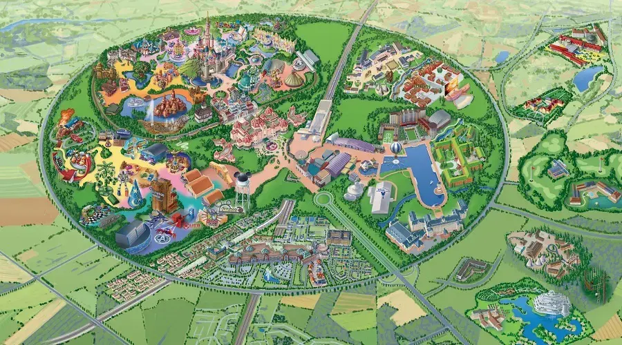 Mapa Disneyland Paris